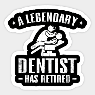 Dentist Retired Sticker